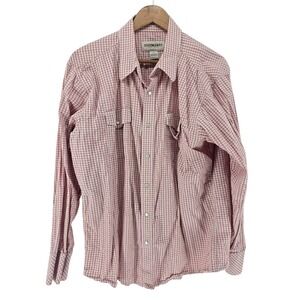 Cody James Men's XL Red Plaid Pearl Snap Western Shirt Boot Barn Rodeo